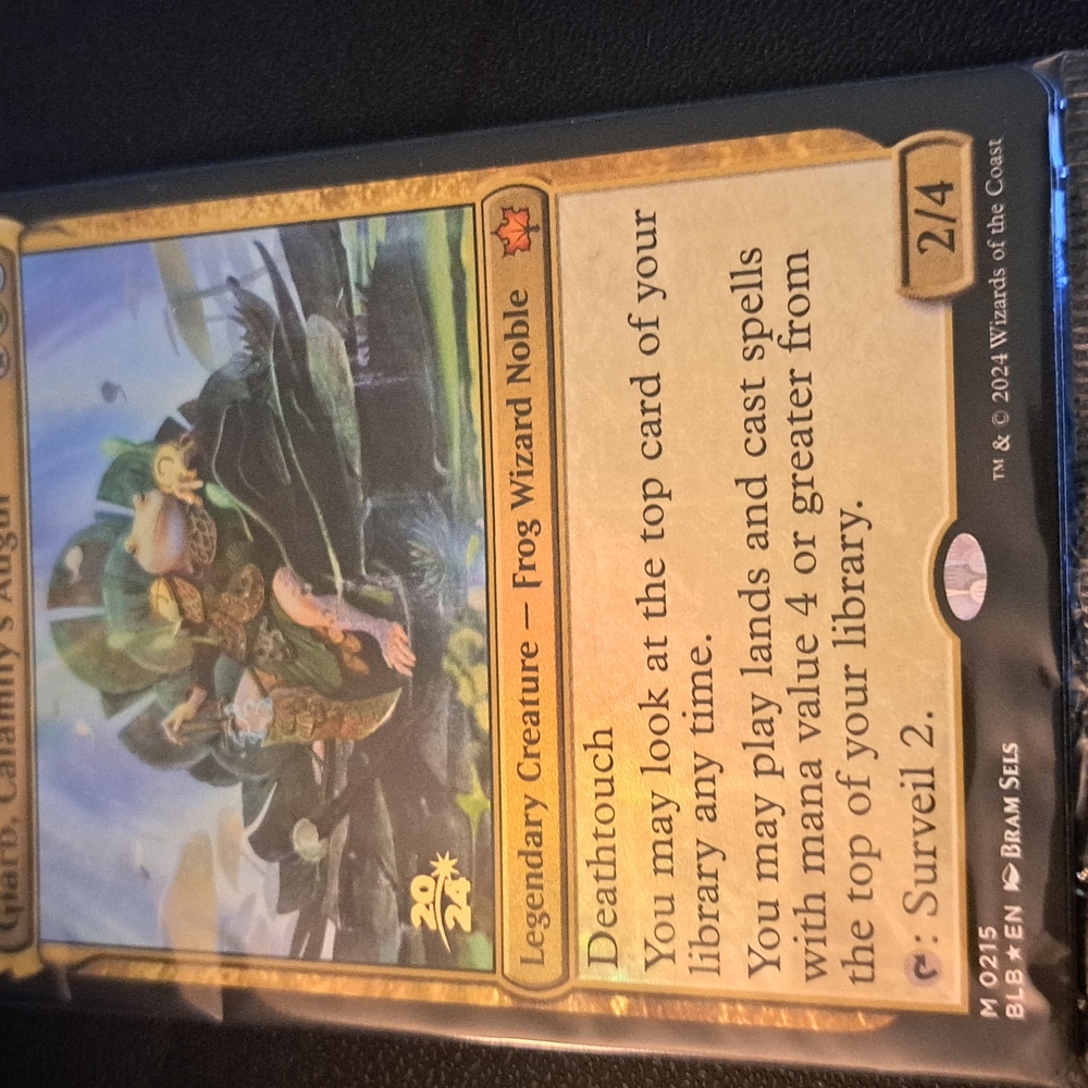 Vibrant Gold and Green Reptile Card